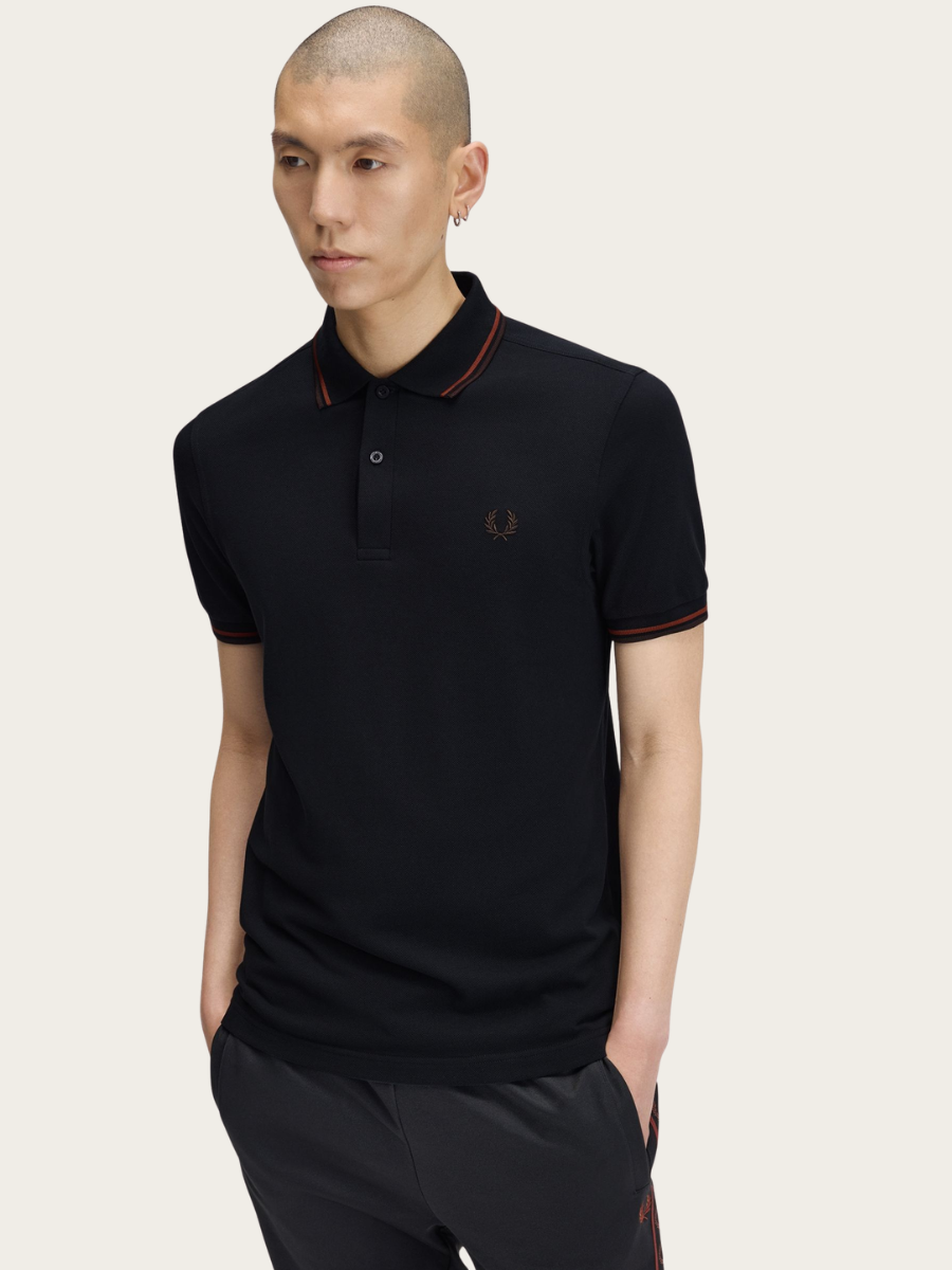 TWIN TIPPED POLO, NAVY