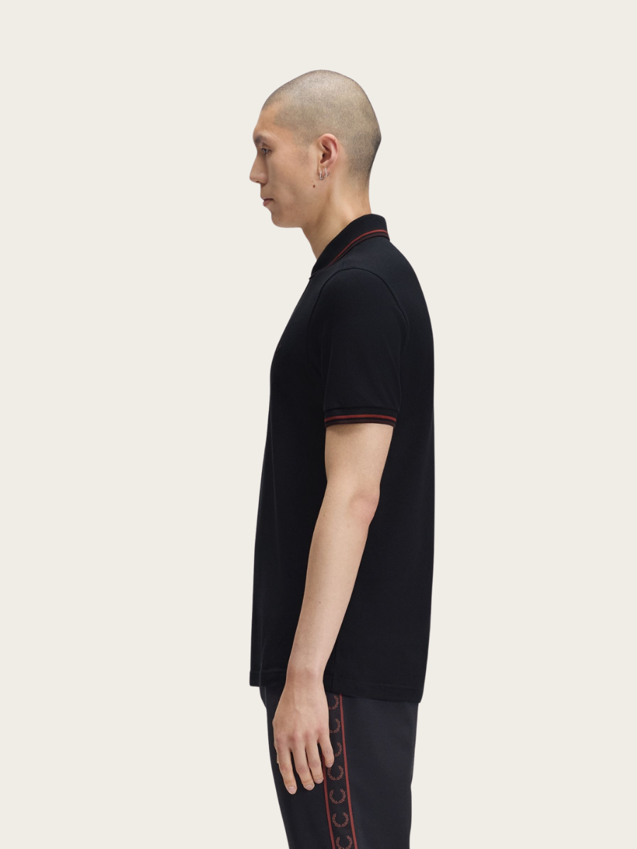 TWIN TIPPED POLO, NAVY