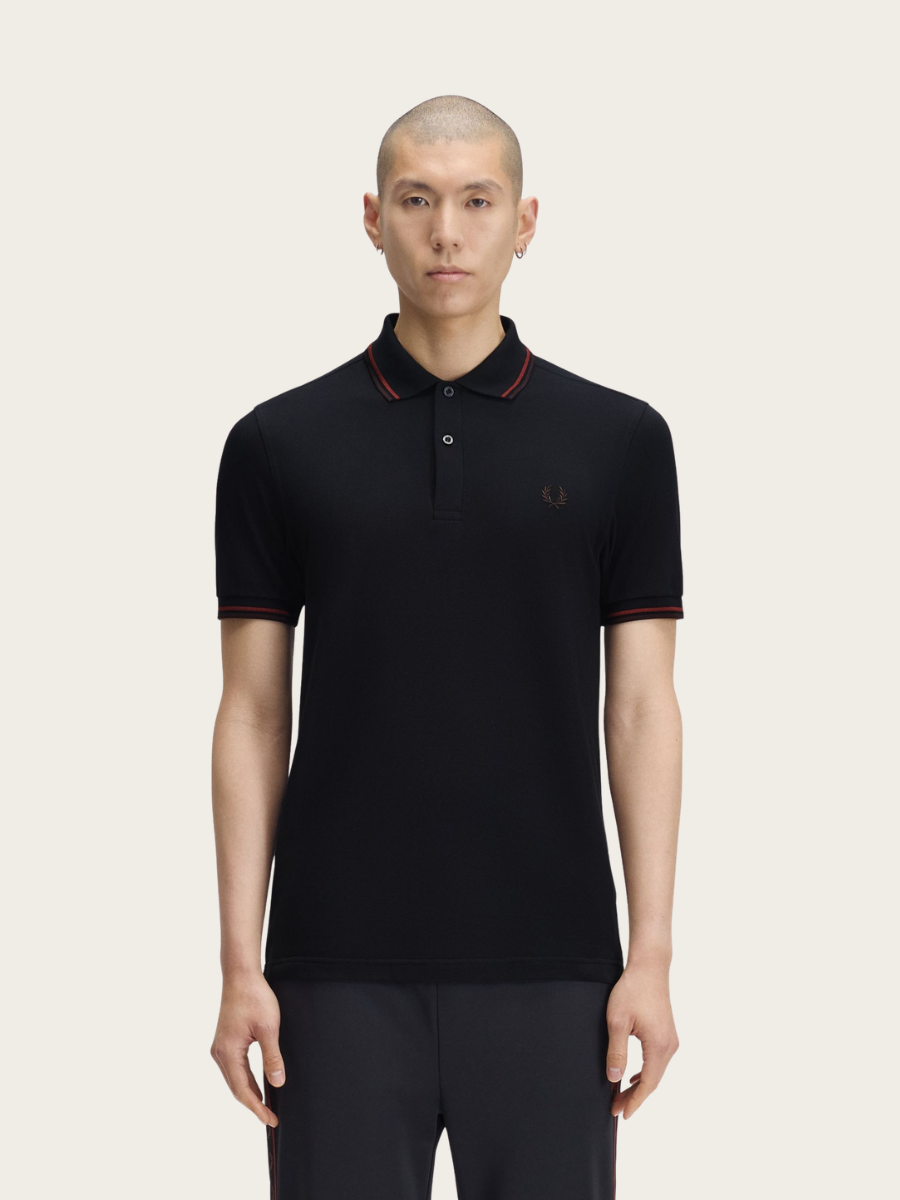TWIN TIPPED POLO, NAVY
