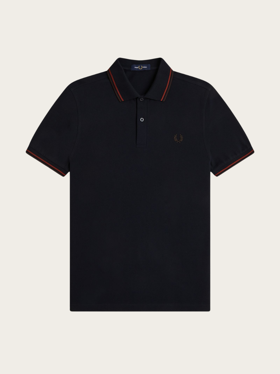 TWIN TIPPED POLO, NAVY