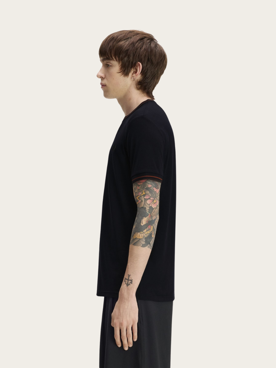 TWIN TIPPED T-SHIRT, NAVY
