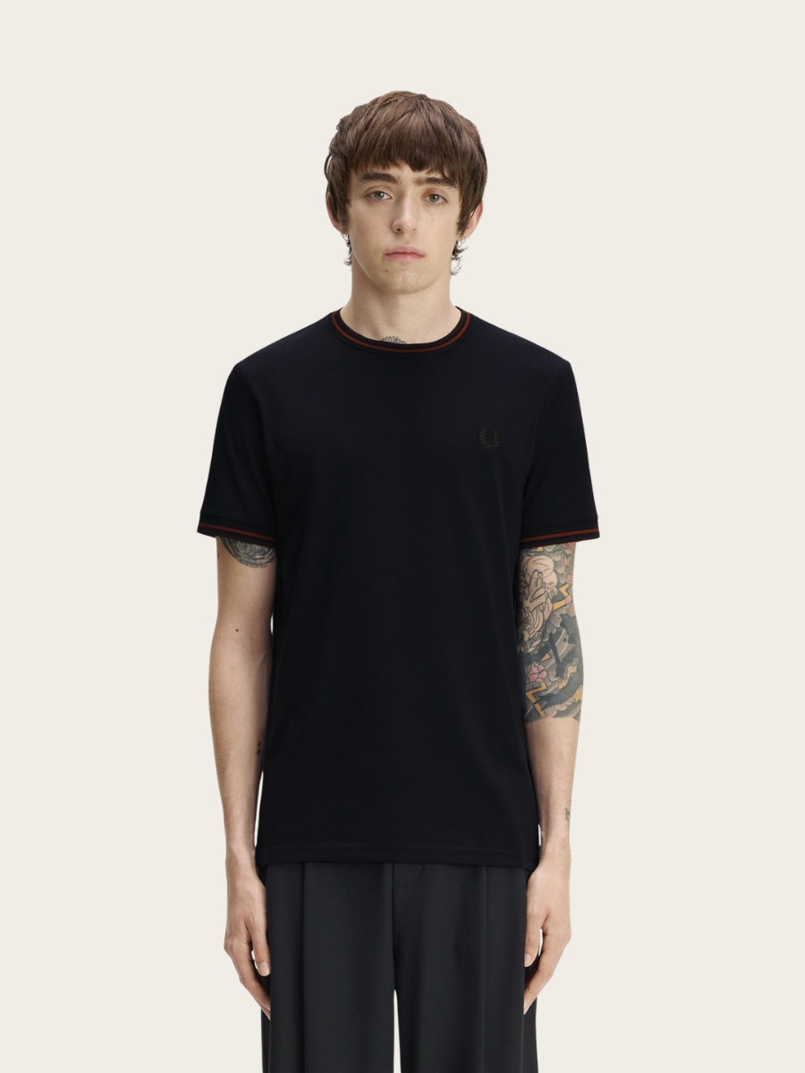 TWIN TIPPED T-SHIRT, NAVY