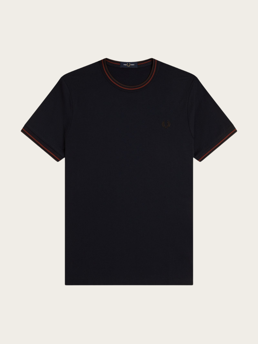 TWIN TIPPED T-SHIRT, NAVY