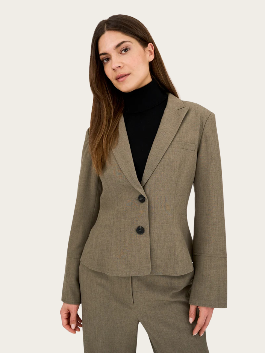 ELINA SHORT BLAZER, SHADOW GREEN