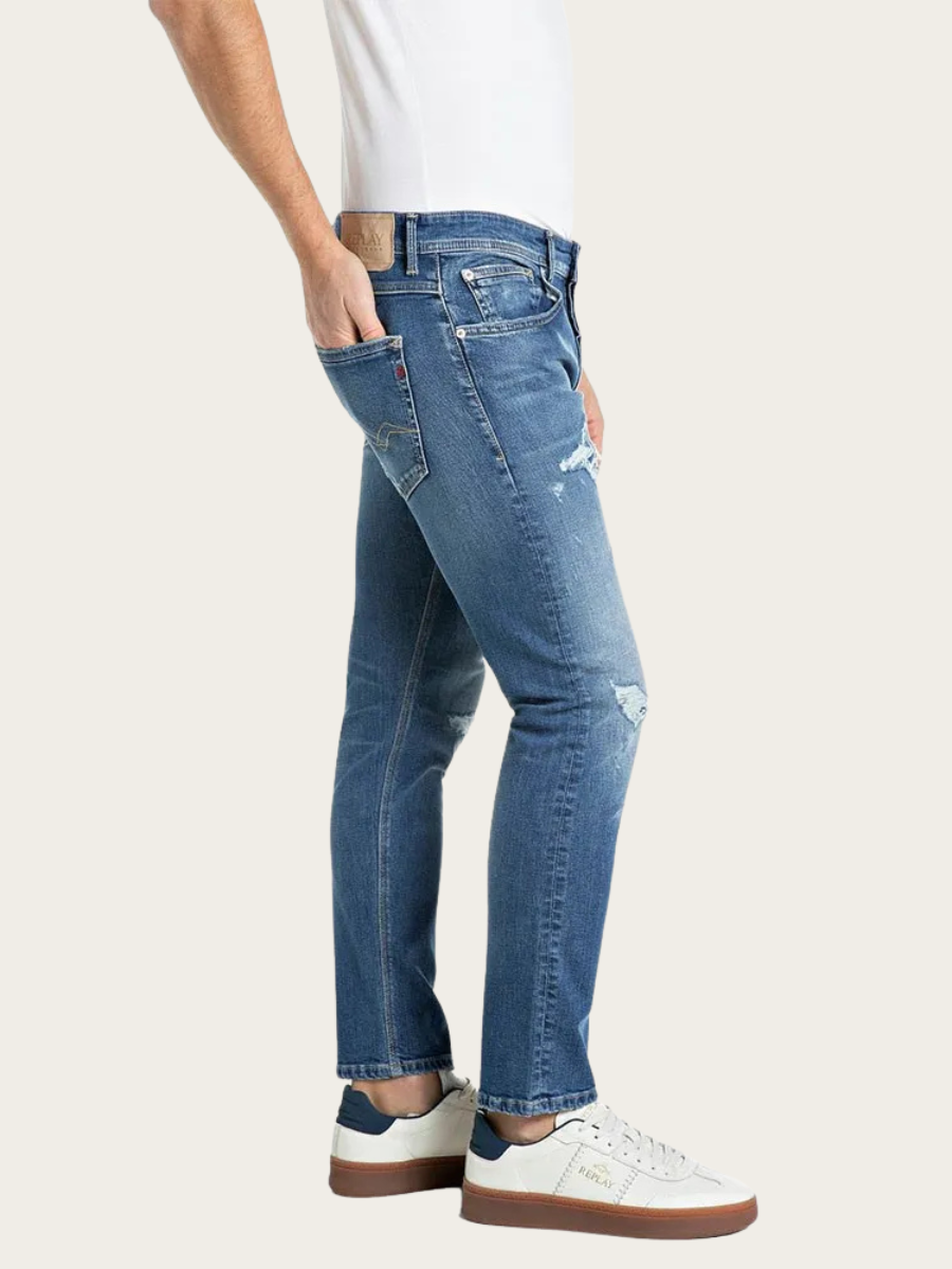 WILLBI BROKEN & REPAIRED JEANS, DENIM