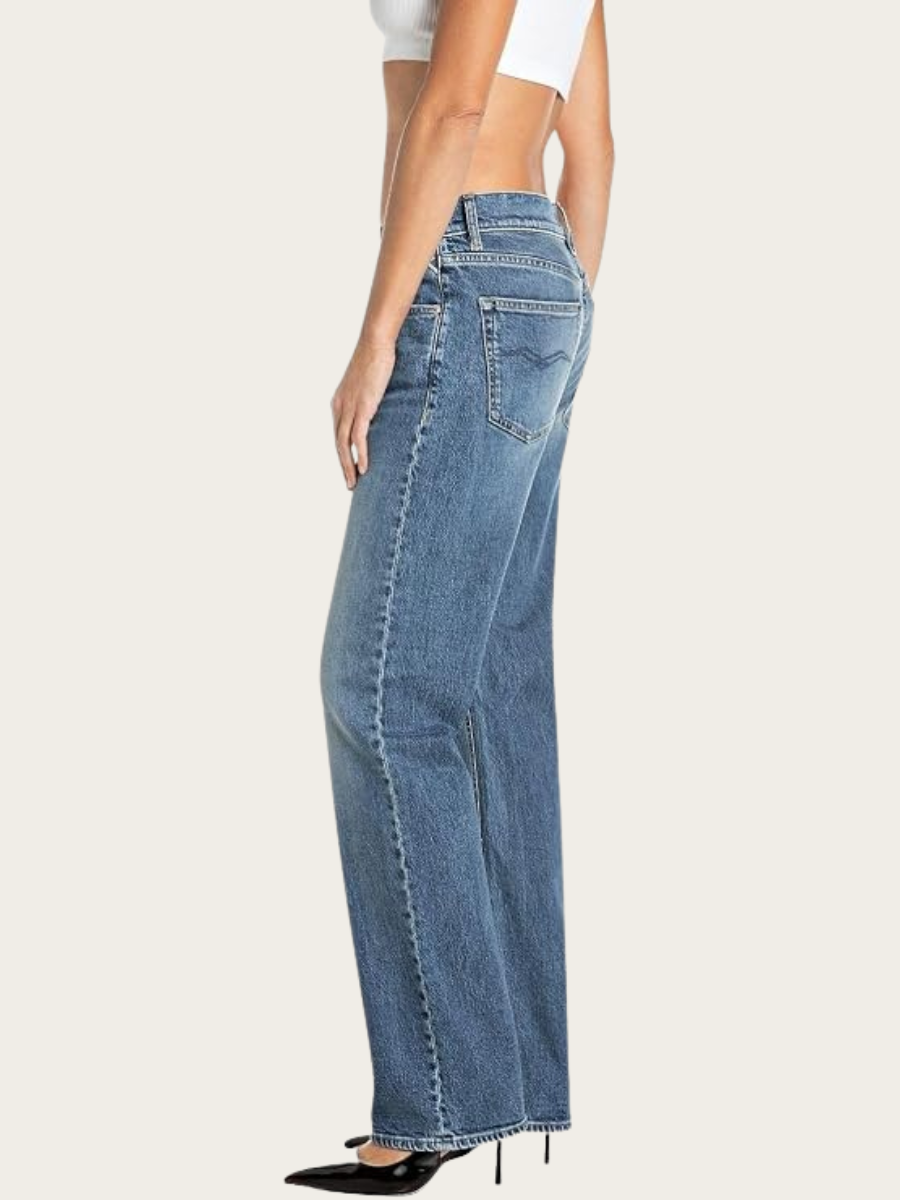 AKEME STRAIGHT LOW JEANS, DENIM