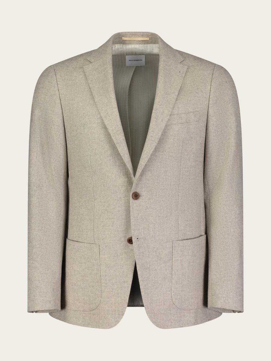 CHECK BLAZER, BEIGE