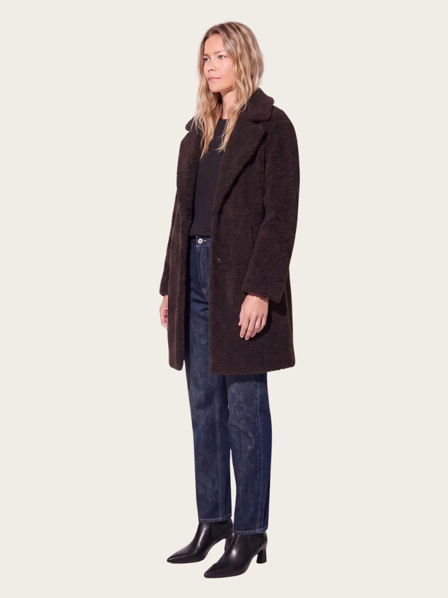 DIDDI COAT, DEEP BROWN