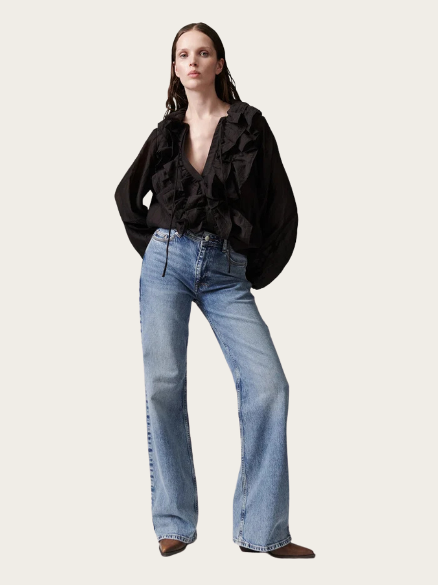FREY TENCILLY BLOUSE, GANACHE