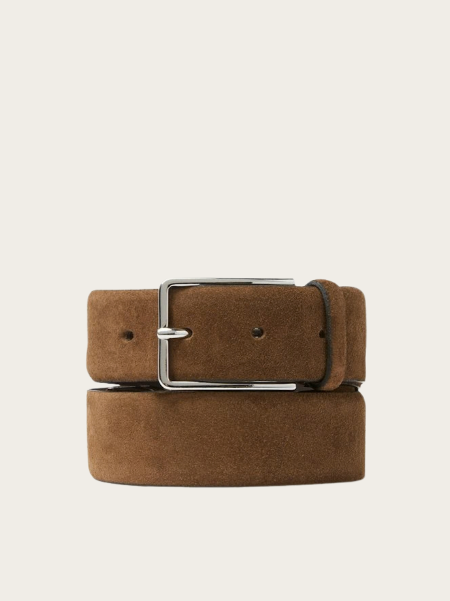 BOS SUEDE BELT, COGNAC