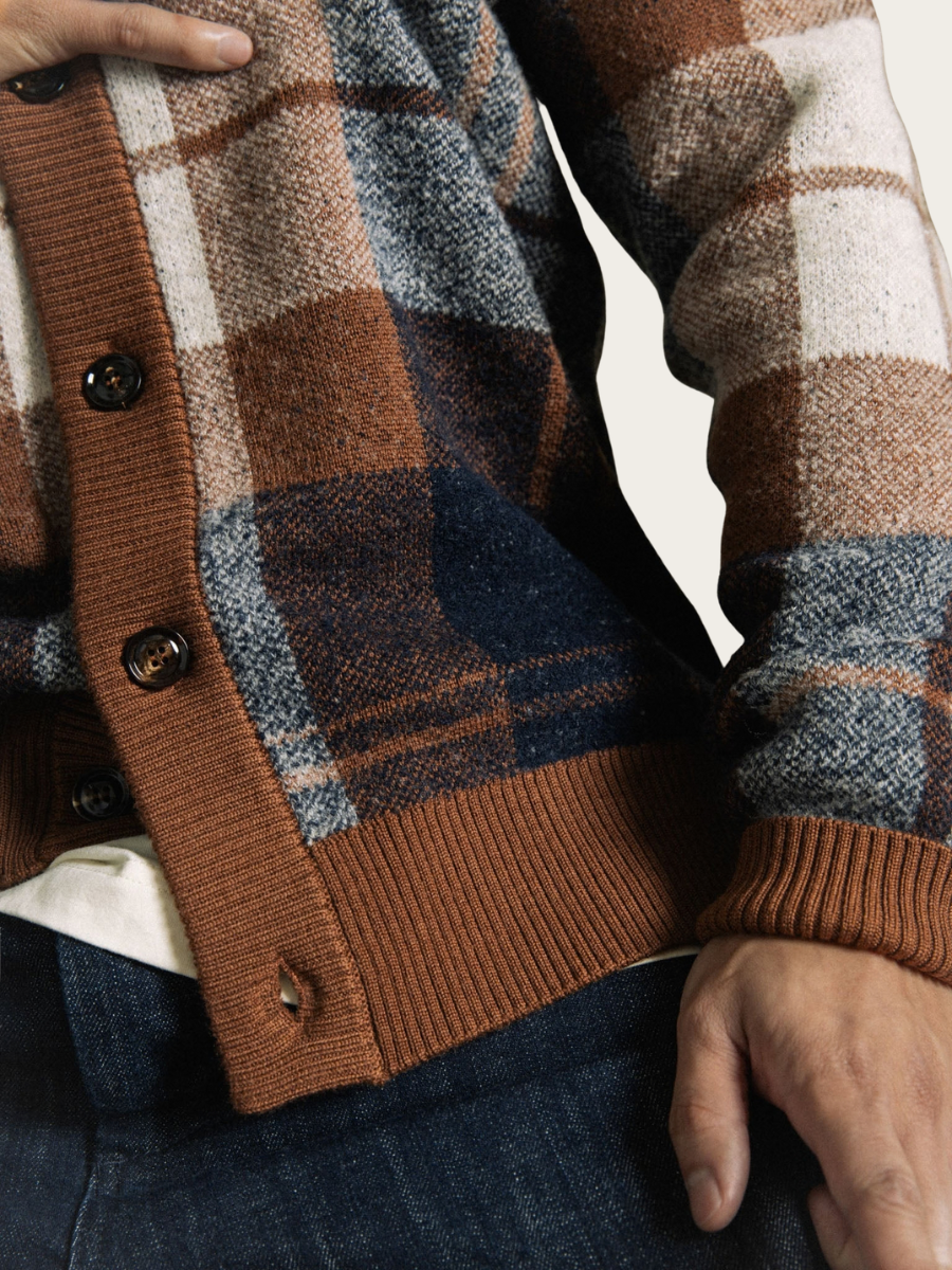 WANDO CARDIGAN KNIT, COCOA BROWN