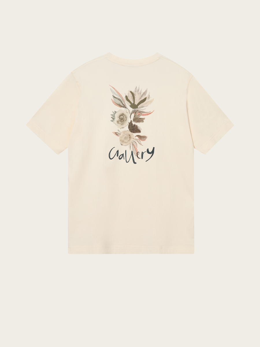 MOTION FLOWER TEE, ECRU