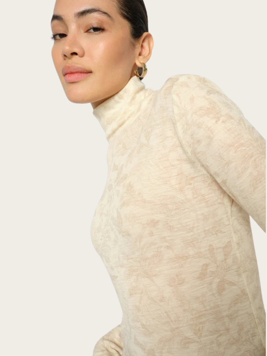 XINNA FLEUR TURTLENECK, OXFORD TAN