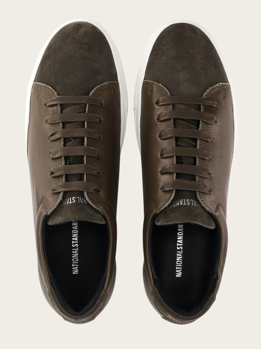 EDITION 3 KAKI SUEDE SNEAKERS, KAKI SUEDE