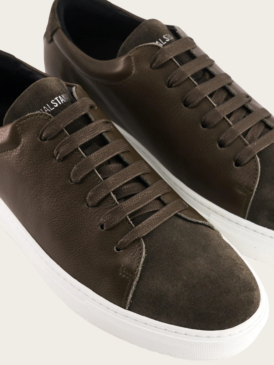 EDITION 3 KAKI SUEDE SNEAKERS, KAKI SUEDE