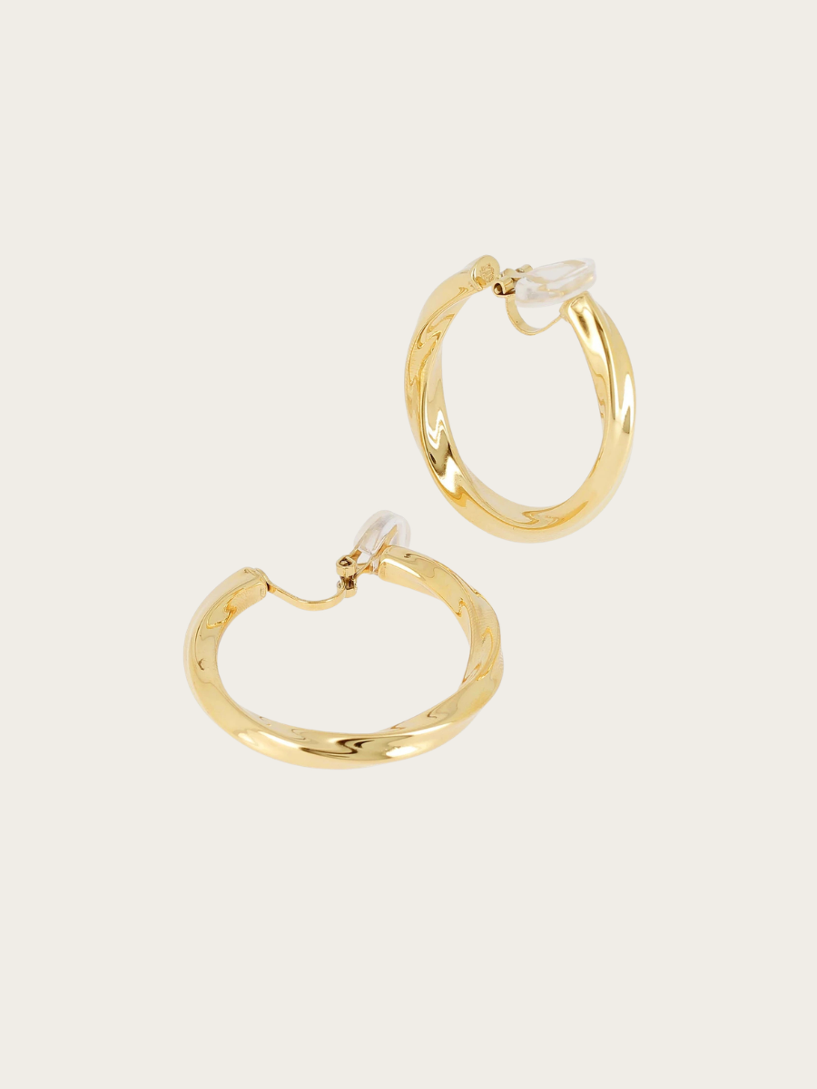 CHRISTINE CLIP-ON EARRING, GOLDPLATED