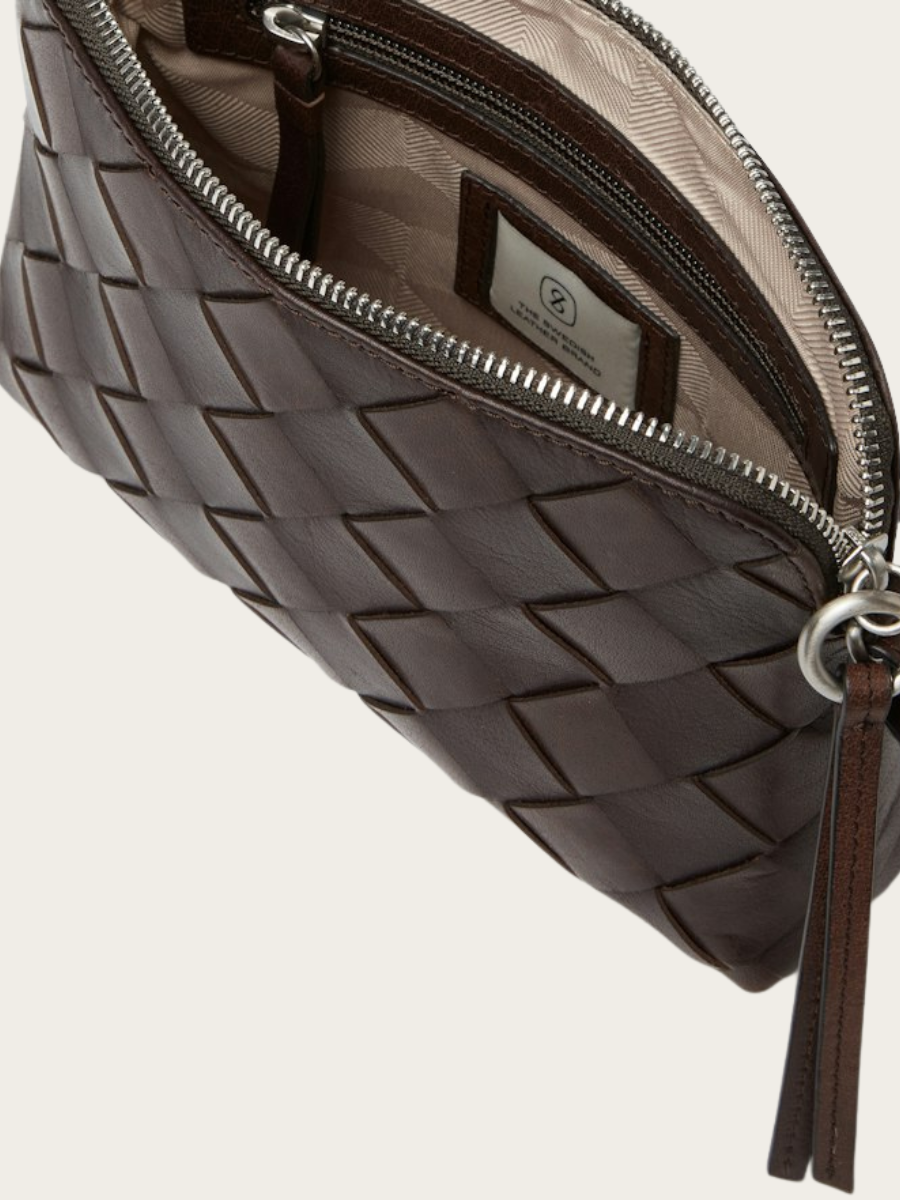 SEATTLE SHOULDER BAG, DARK BROWN