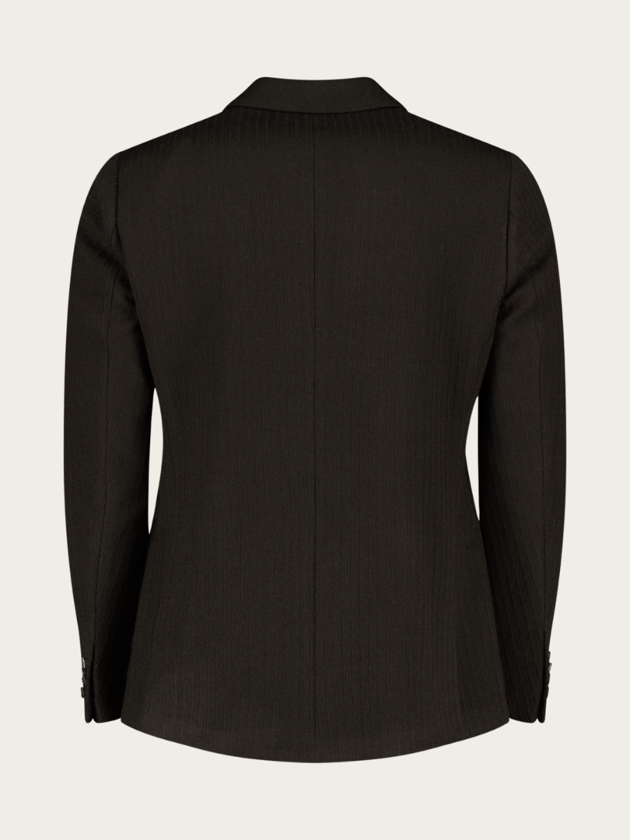 JERSEY BLAZER JACKET, DARK BROWN