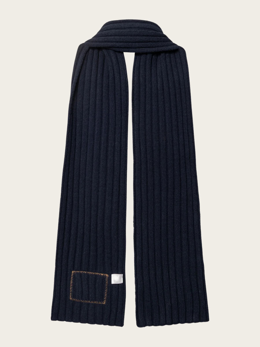 COMFORTO KNIT SCARF, DARK NAVY