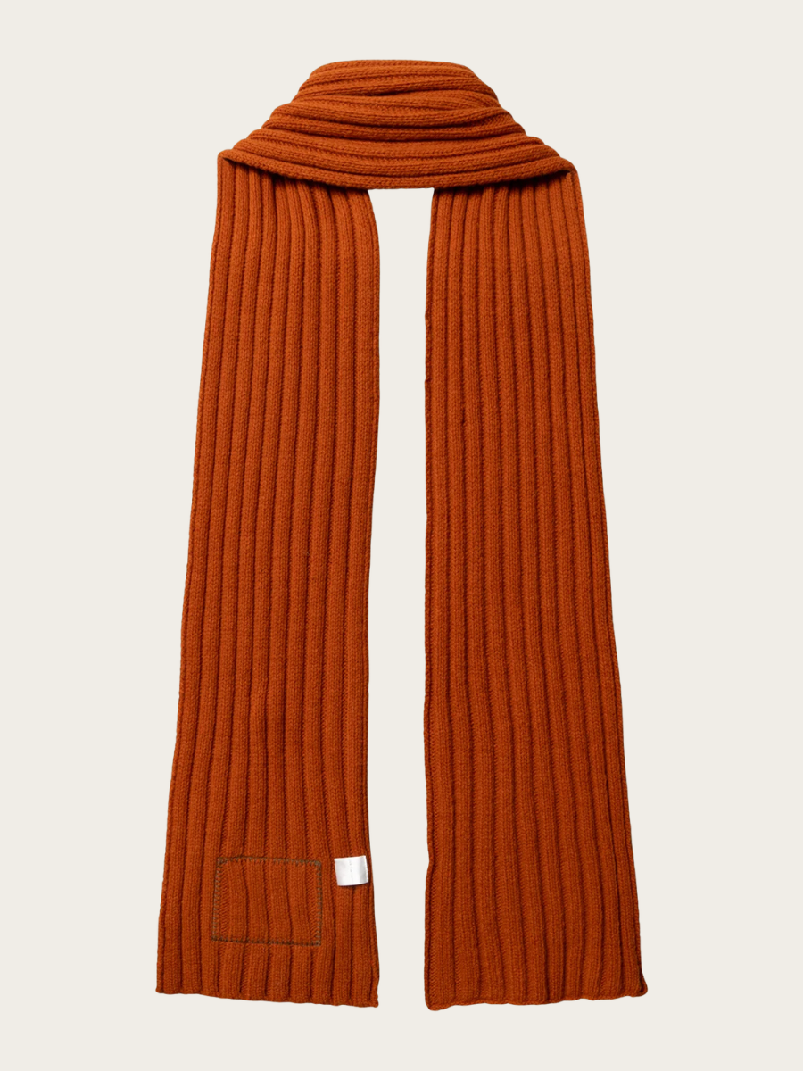 COMFORTO KNIT SCARF, GINGER BREAD ORANGE