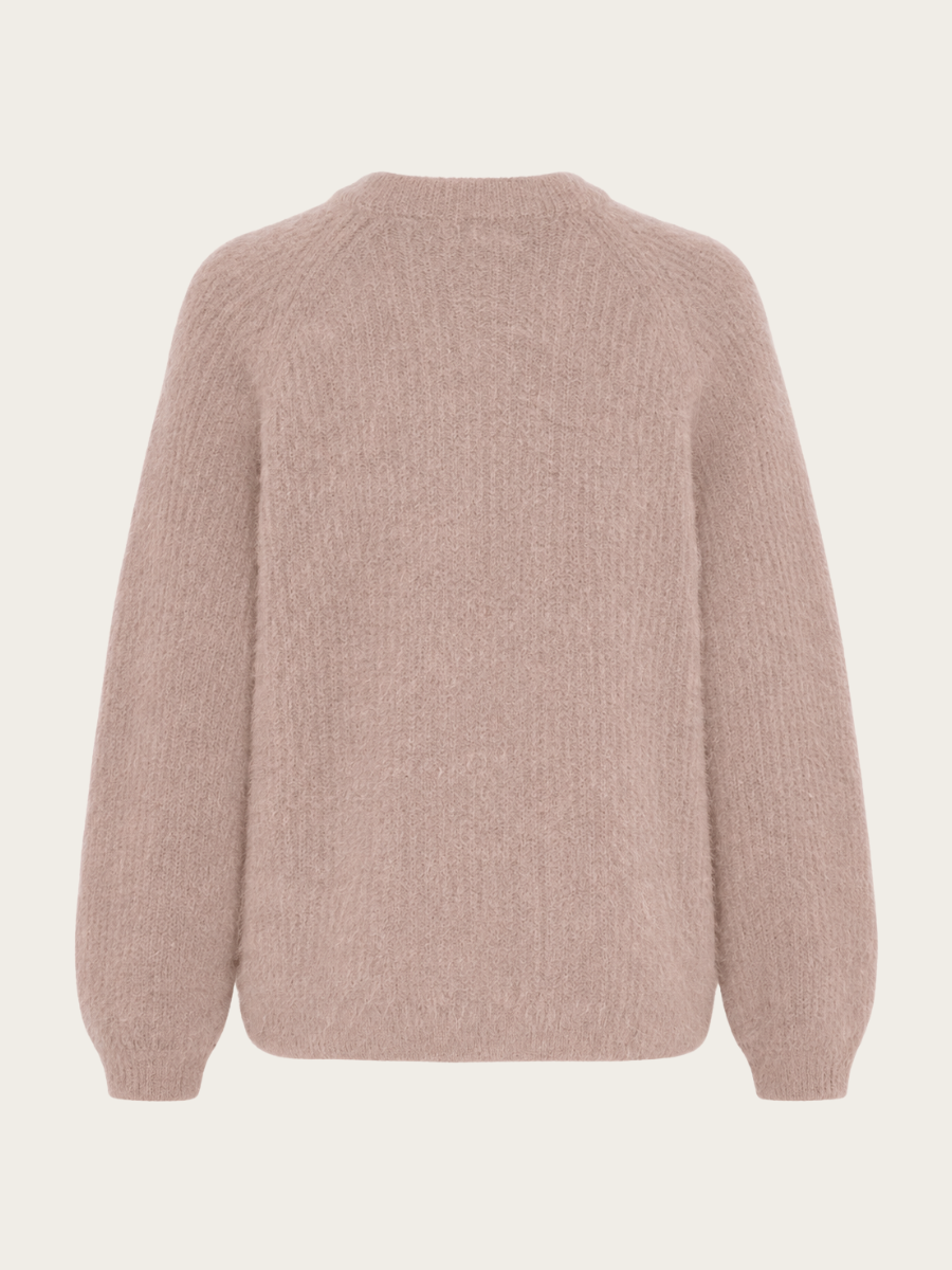 NINA RACCOON CARDIGAN, POWDER PINK