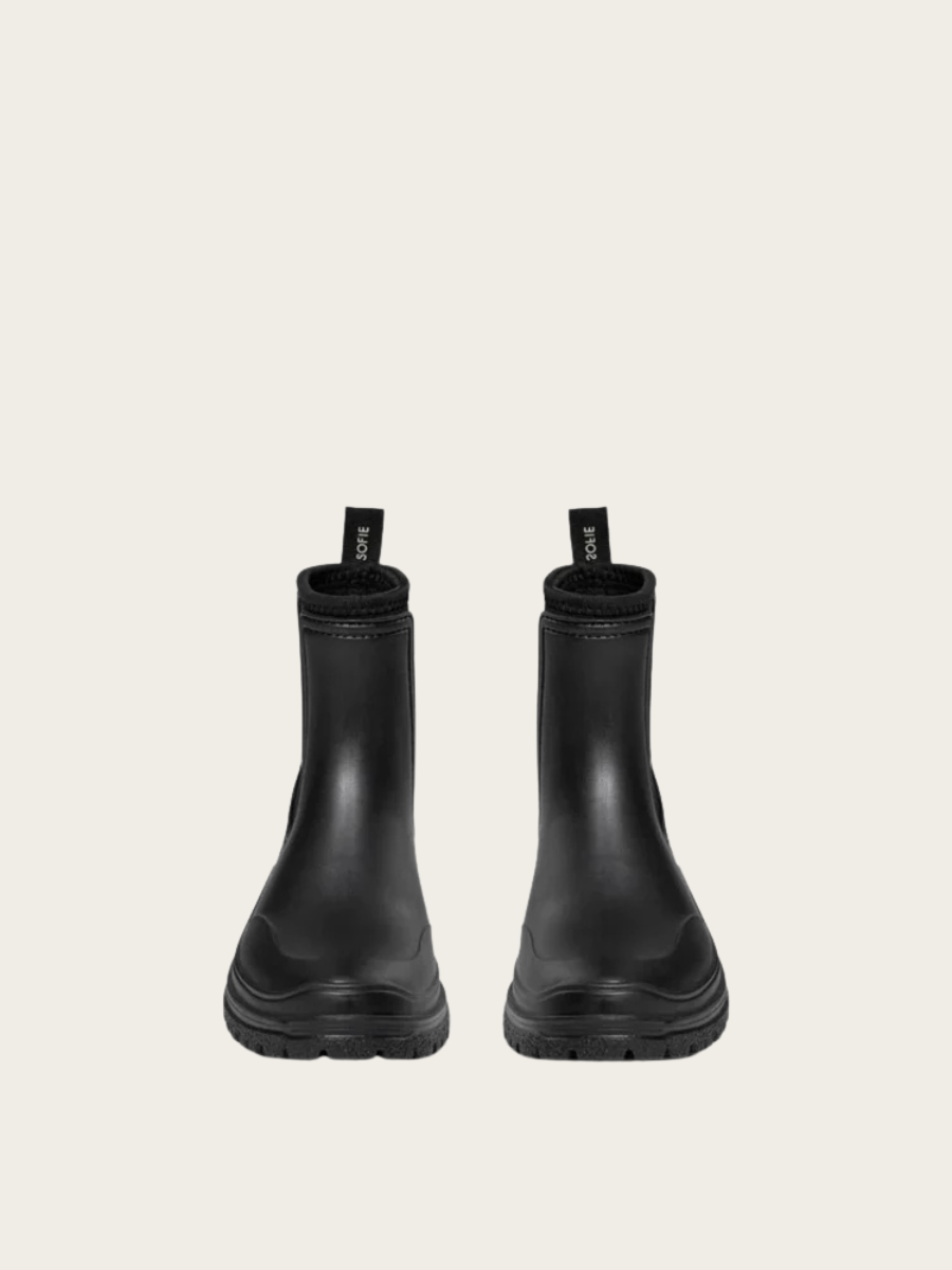JODIE RUBBER BOOT W. LINING, BLACK