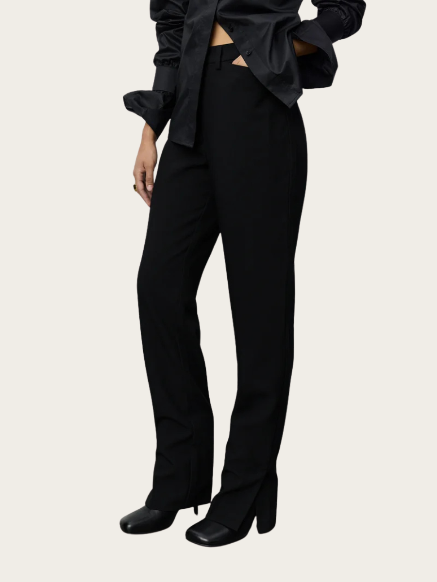 LUMINA SLIM FIT TROUSERS, BLACK