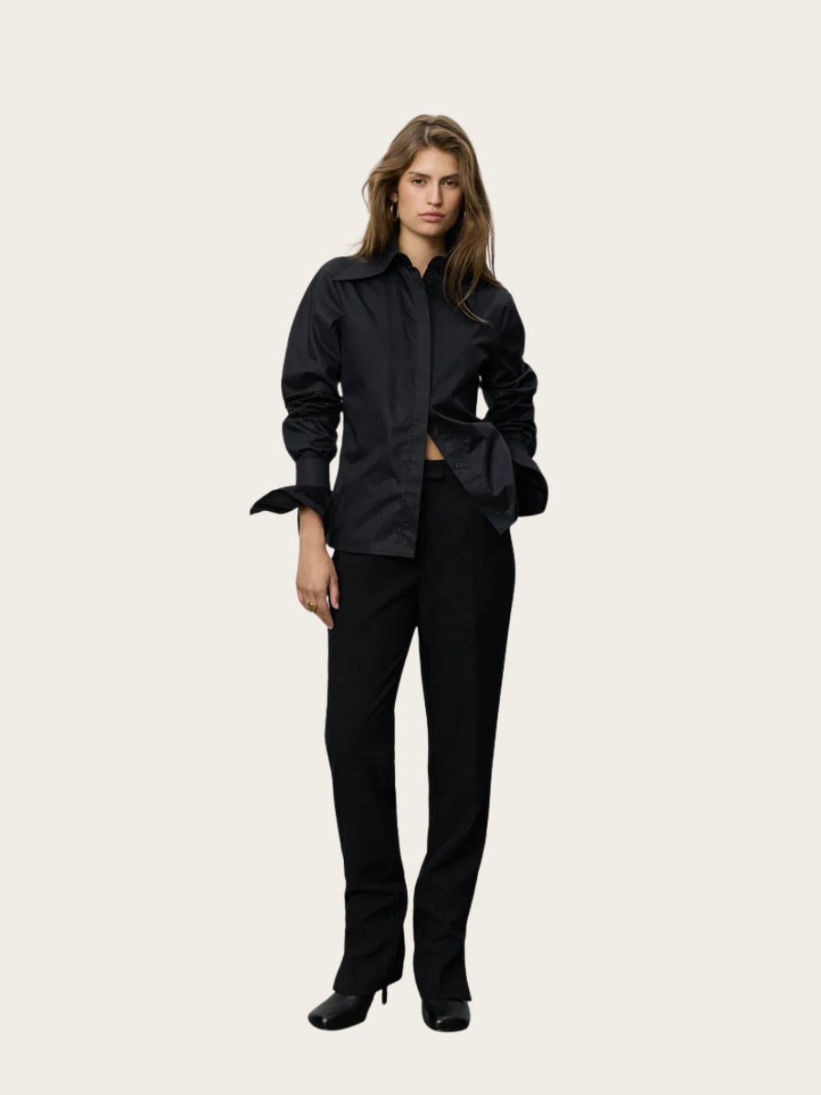 LUMINA SLIM FIT TROUSERS, BLACK