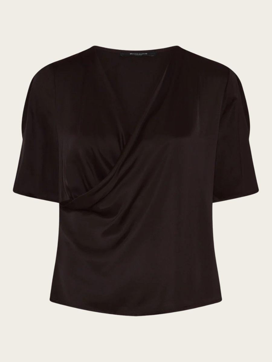 WECKIA NEEMAS BLOUSE, DARK BROWN
