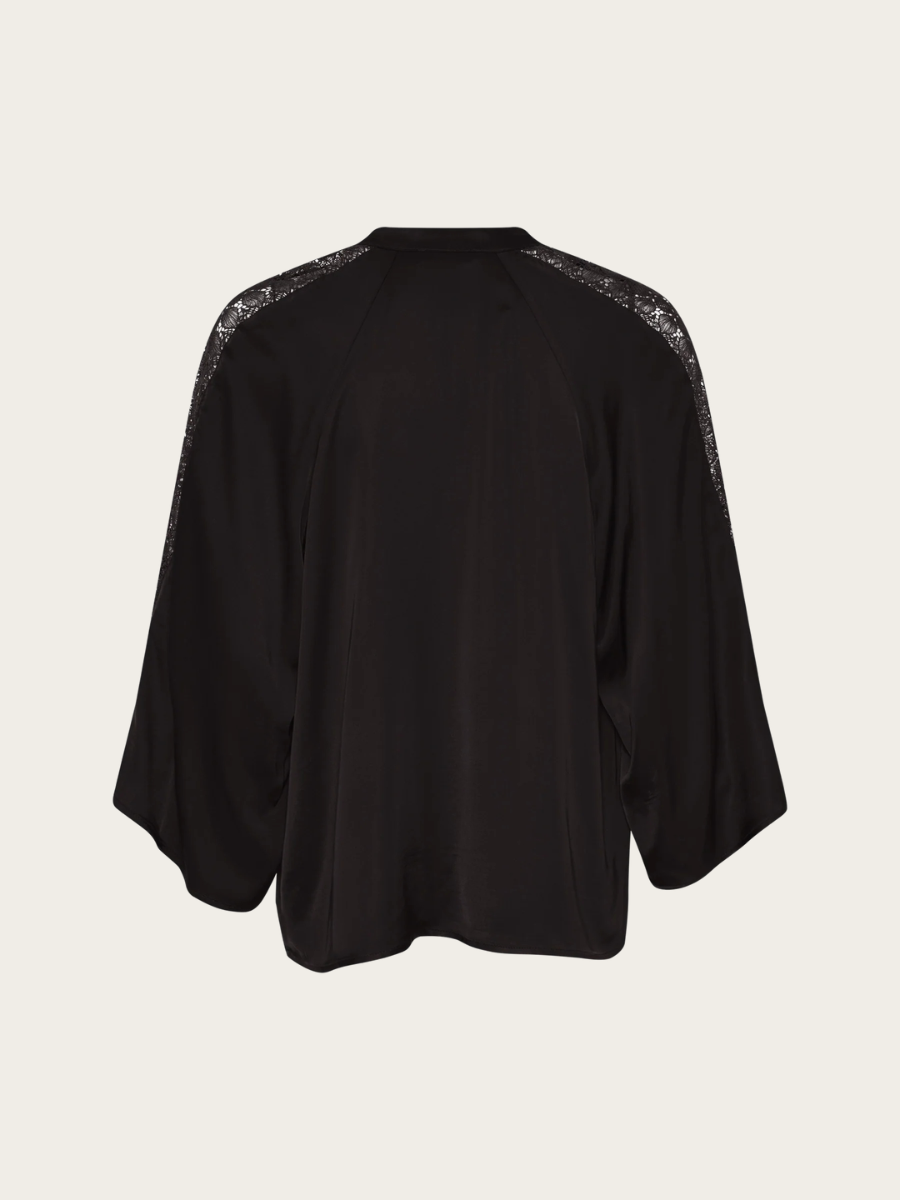 WECKIA WICKI BLOUSE, DARK BROWN