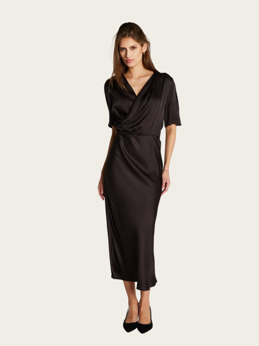 WECKIA NEEMASA DRESS, DARK BROWN