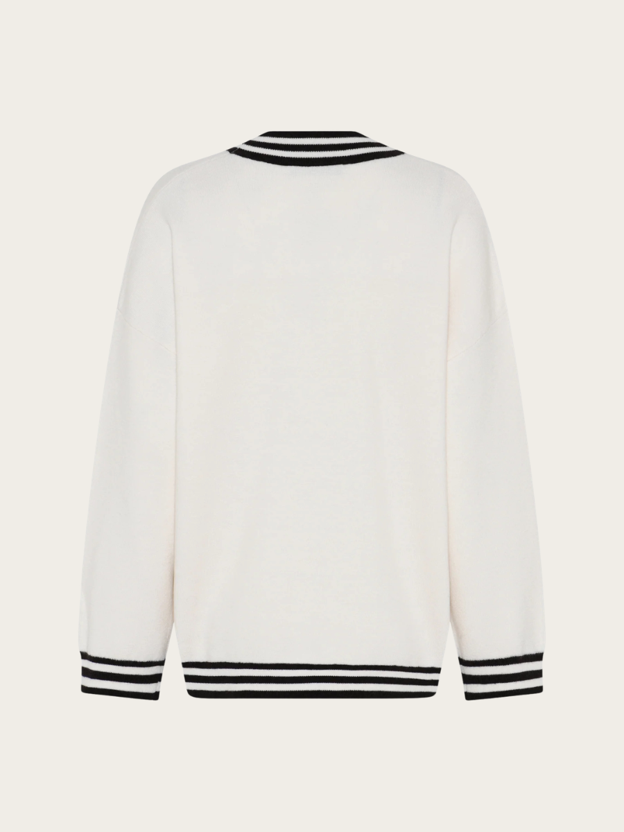 CHALINA SIRA KNIT CARDIGAN, SNOW WHITE
