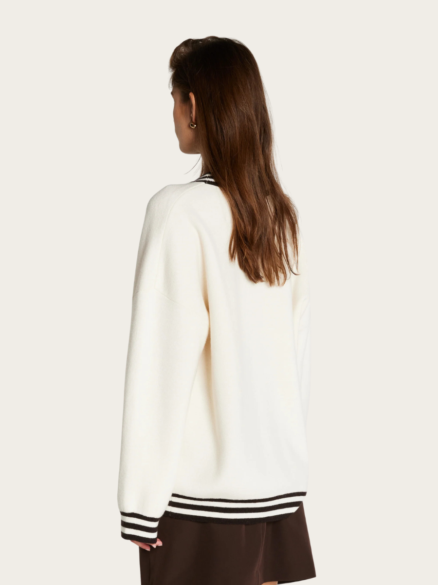 CHALINA SIRA KNIT CARDIGAN, SNOW WHITE