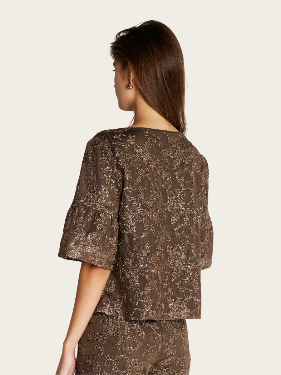 PHOLIDO CARLIE BLOUSE, BROWN