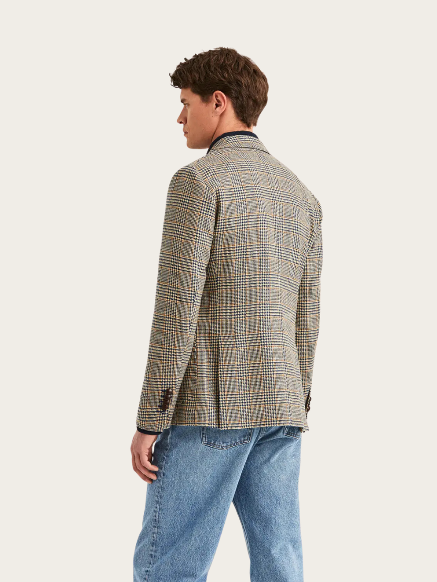 MERINO CASHMERE BLAZER JACKET, BLUE