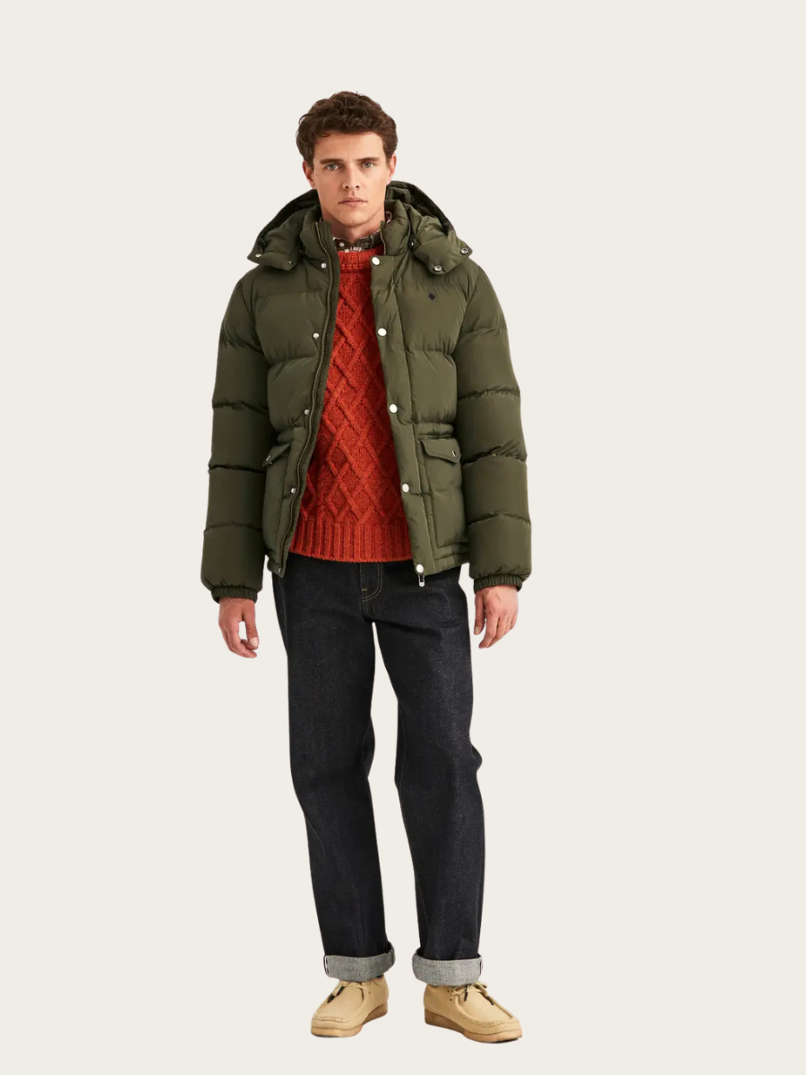 LENNOX PUFFER JACKET, OLIVE