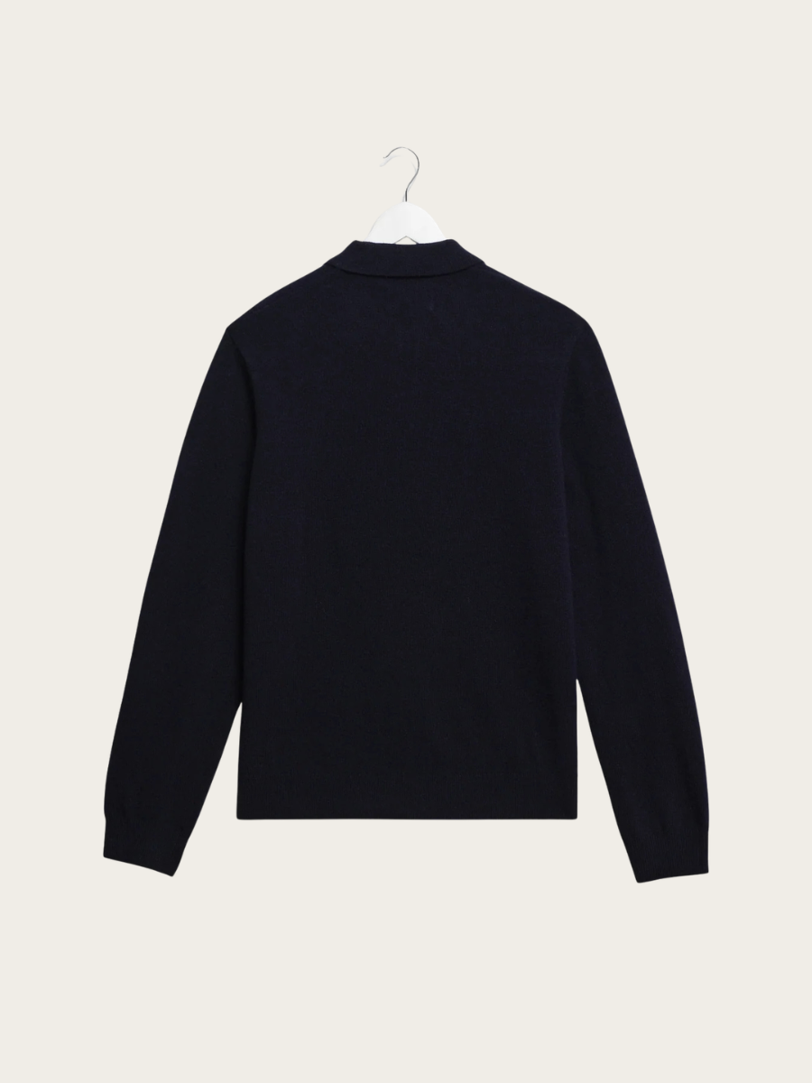 LAWRIE L/S KNITTED POLO, NAVY