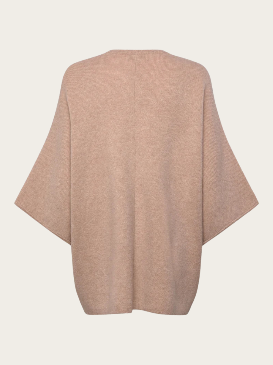 JESSE WOOL CAPE CARDIGAN, CAMEL