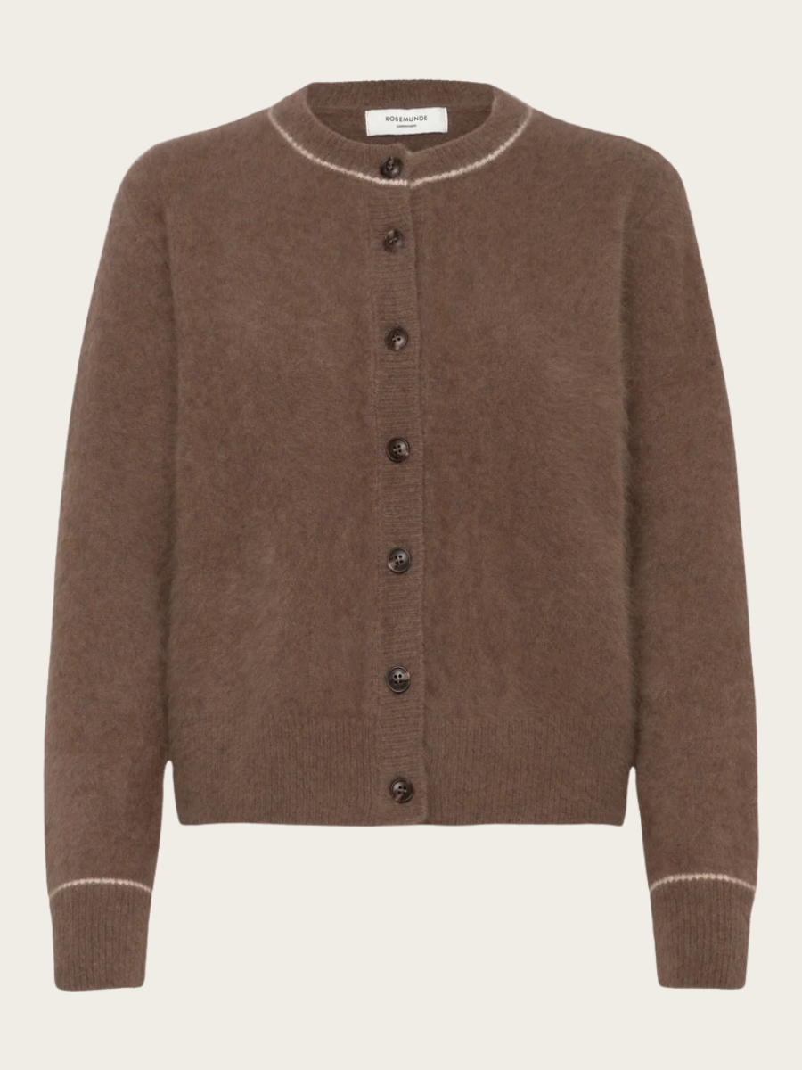 FOXY WOOL CARDIGAN, WALNUT