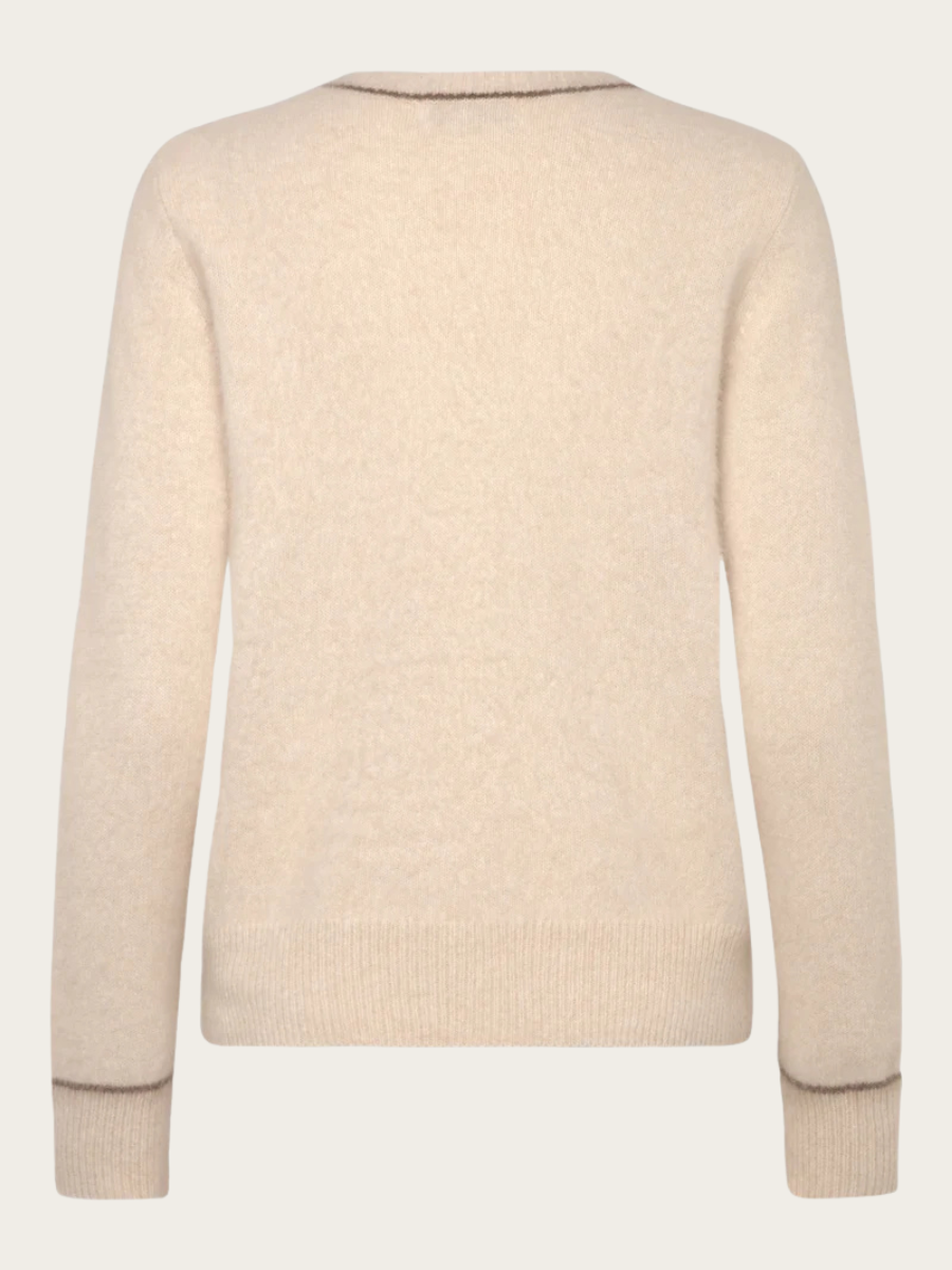 FOXY LS O-NECK PULLOVER, IVORY