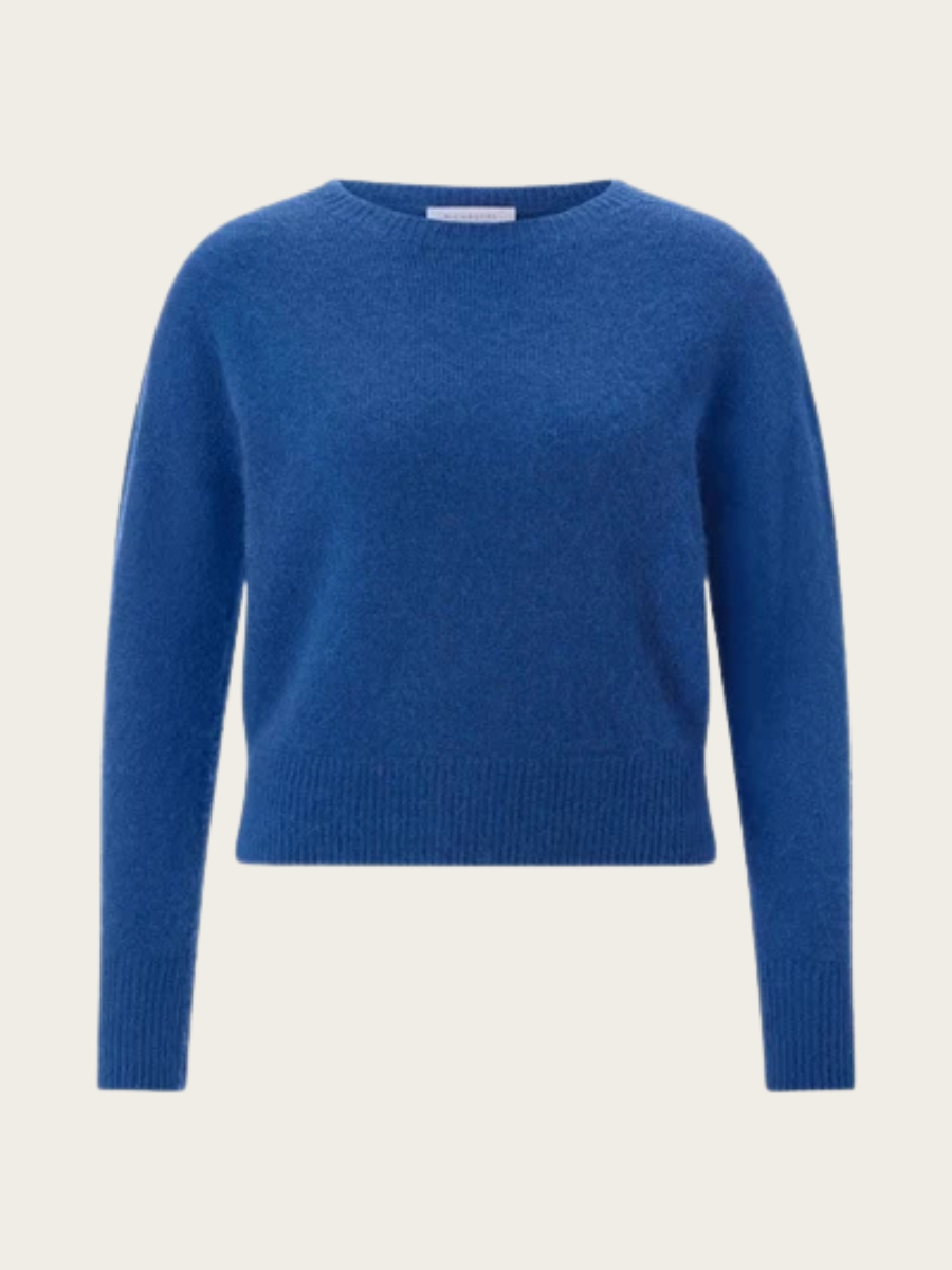 COZY BOAT NK LS PULLOVER, MISTY BLUE