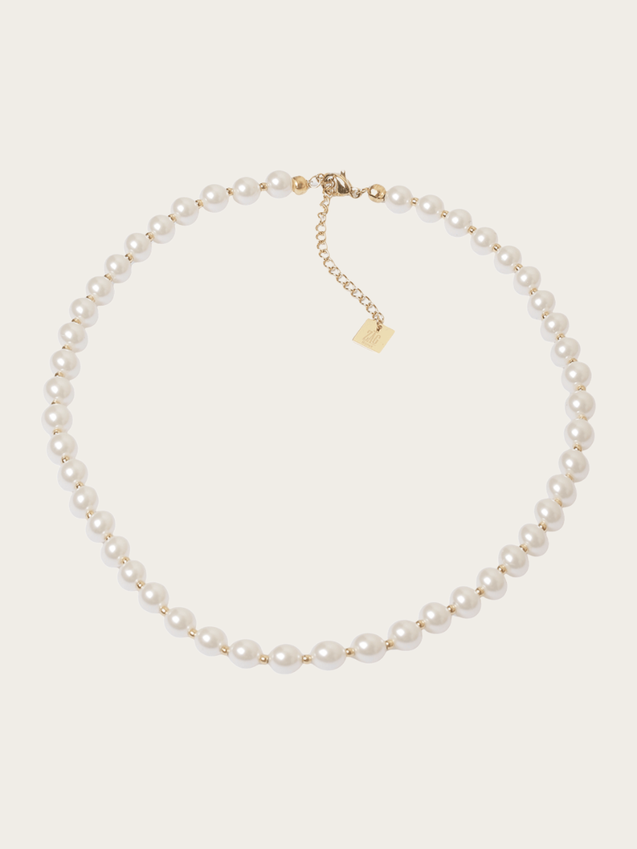 LIVIA NECKLACE, WHITE PEARL
