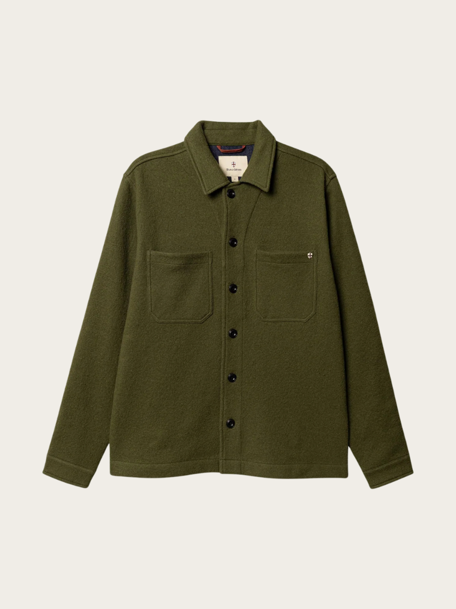 HEW WOOL OVERSHIRT, WINTER MOSS
