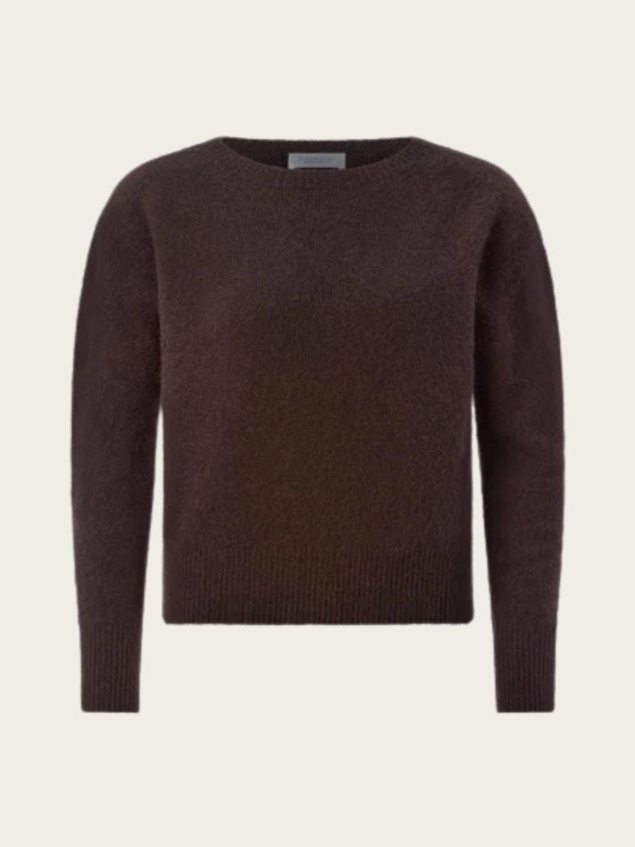 COZY BOAT NK LS PULLOVER, CHOCOLATE BROWN