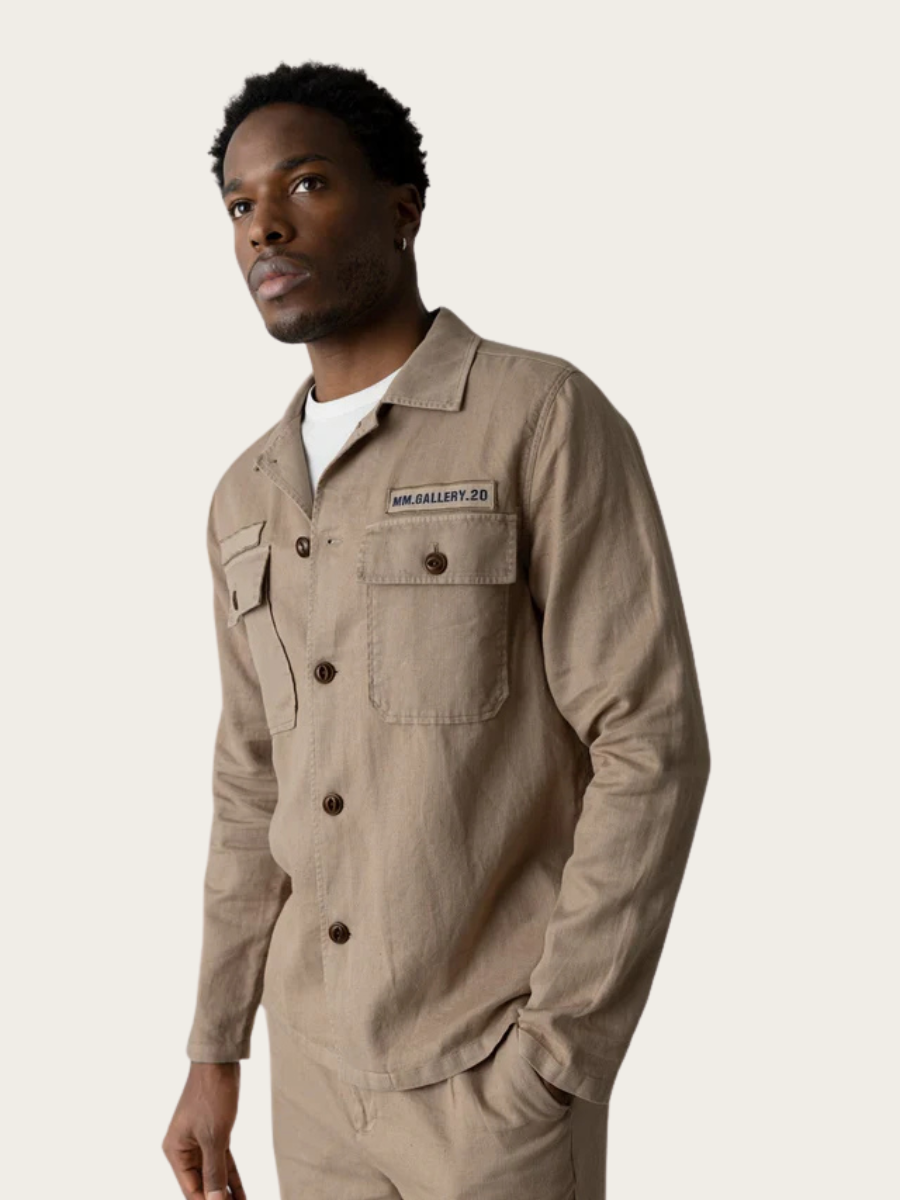 MARCELLO PORRO UNIFORM OVERSHIRT, INCENSE