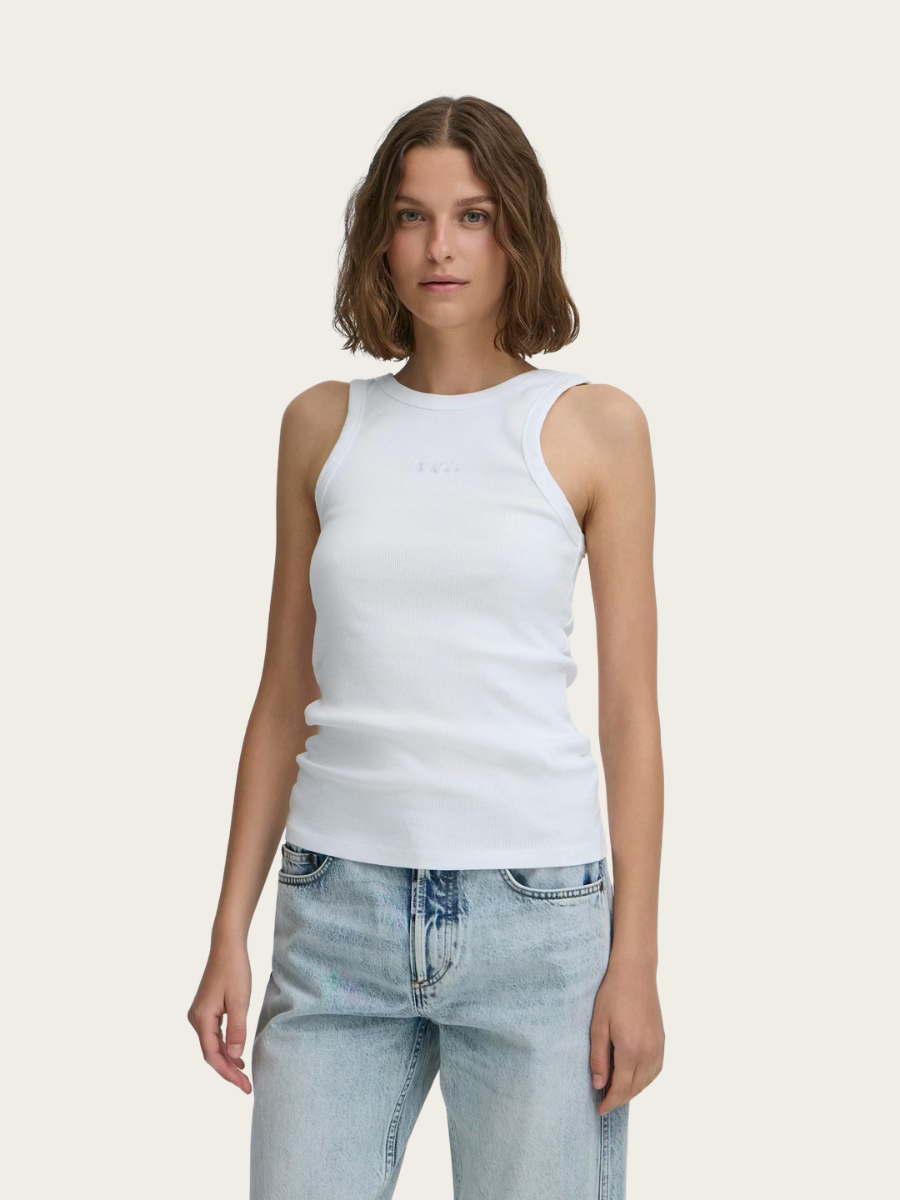 Ikke rigtig farve skrift BAALTOBELLI TANKTOP, BLANC DE BLANC