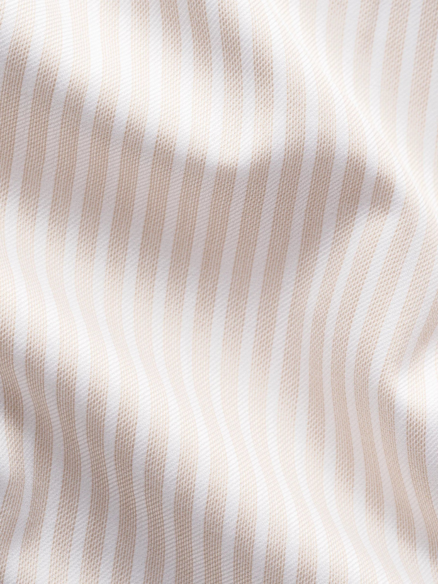 STRIPED SIGNATURE TWILL SHIRT, BEIGE