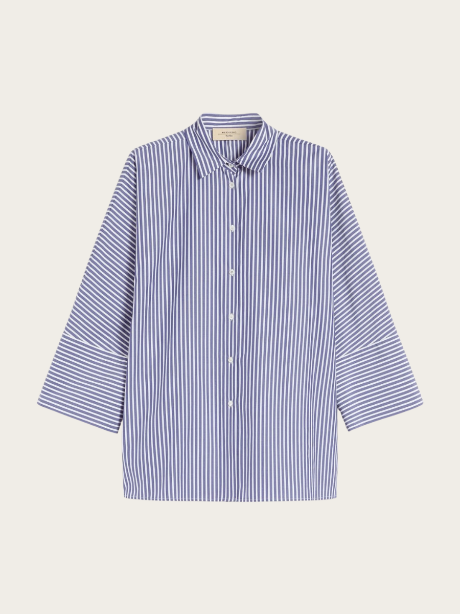 HUDSON SHIRT, NAVY STRIPE