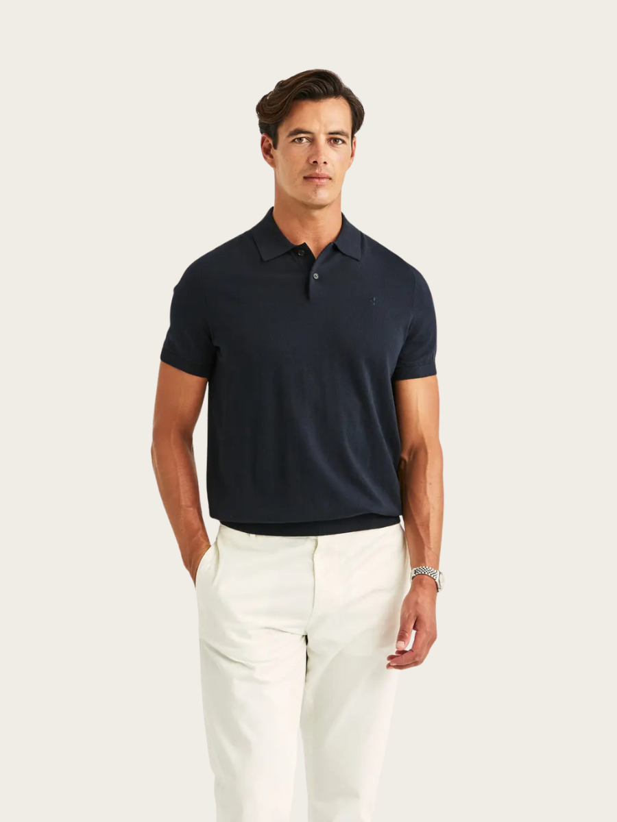 RILEY SS POLO, OLD BLUE