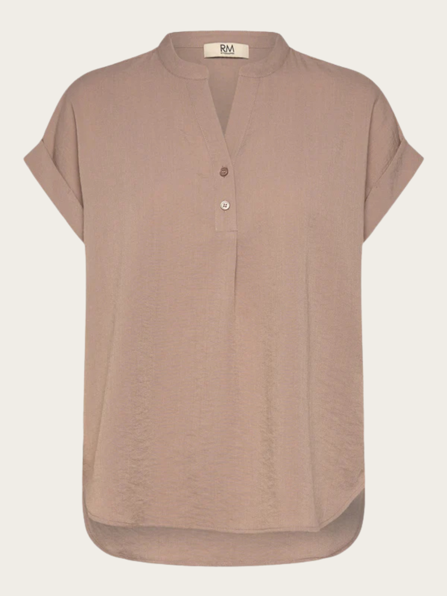 TALIA SL BLOUSE, MOCHA MERINGUE